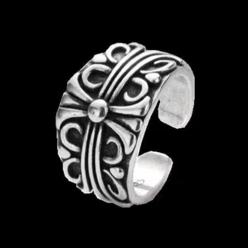 Rock Hip Hop Vintage Prsten Hipster Přehaný Vrána + Prsten na Ukazováček Dámský Prsten s Vyrytým Křížem