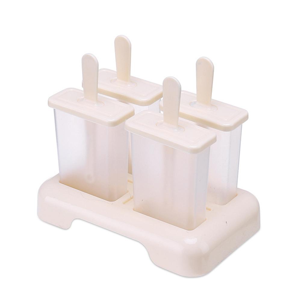 8/4grids Ice Cream Molds 4 Popsicle Molds Set Popsicle Ice Tray Ice Cream Reusable With Stick Cover Ice Mold Kitchen Accessories