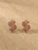 Vintage Gold Earrings For Women Cute Geometric Gold Plated Stainless Steel Trendy Colorful Summer Starfish Stud Earrings