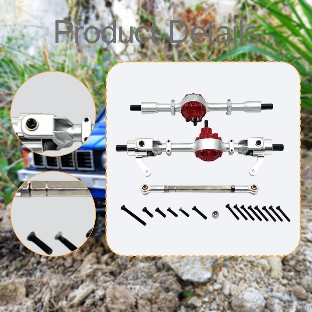 1/16 RC Car Front Rear Axle Set Accessory, Replace Easy to Install Practical, Portable