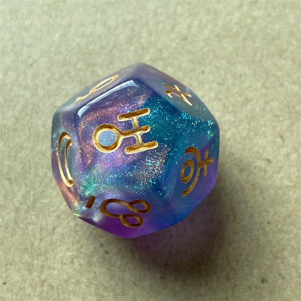 Game Accessory Party Supplies Multifaceted Constellation Dice Set Astrology Tarot Card Divination
