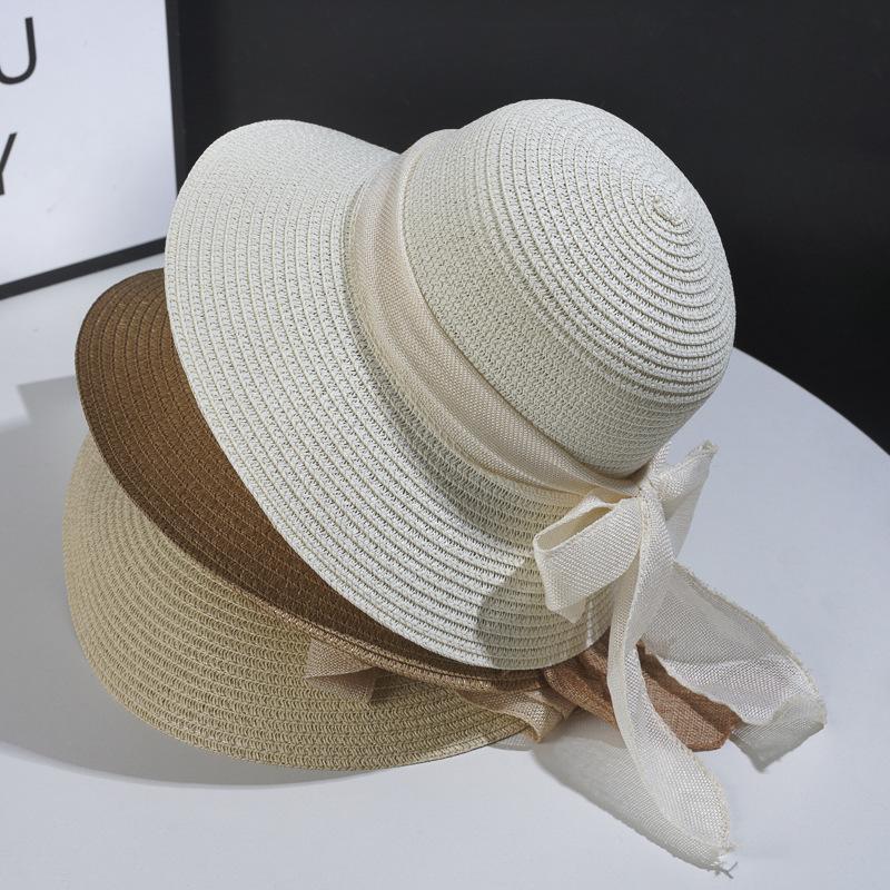 Nuevo Sombrero de Pescador Primavera Verano para Mujer Elegante Moda de Verano Visera Solar para Exteriores Gorra Cubeta