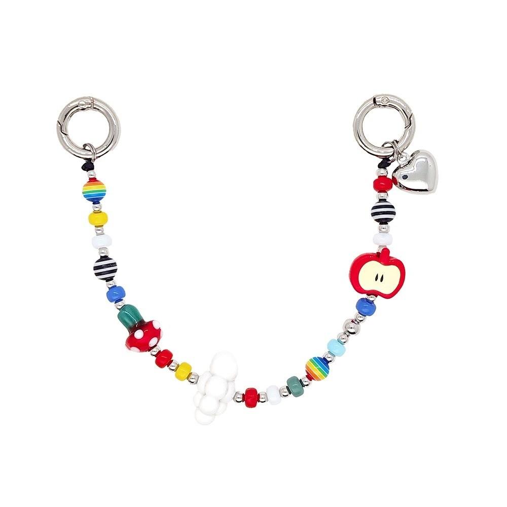 Y2K Beaded Phone Chain Zinc Zinc Alloy Versatile Bag Pendants Creative Colorful Bag Charm Women