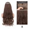 XINRAN Moda Damska Kolor Ombre Niewidoczny Długi Doczepiany Włos Syntetyczny Włókno Długie Falowane Ombre Cosplay Codzienne Noszenie Bez Klipsów Przedłużanie Włosów