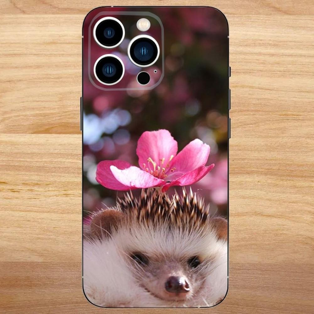 Hedgehog animal Phone Case For iPhone 16,15,14,13,12,11,Mini,Pro,SE,MAX White Matte Shockproof Cover