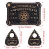 Moon Wooden Carven Board Wall Sign Pendulum Dowsing Divination Board Set Black Wooden Spirit Board