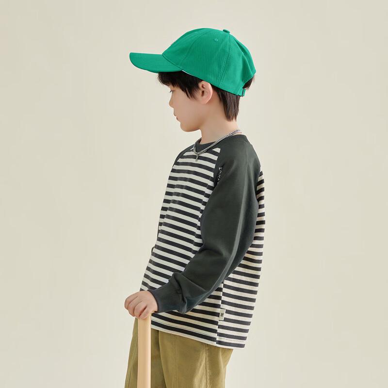 Duoduojia Boys' Waffle Patchwork Raglan Sleeve Sweatshirt