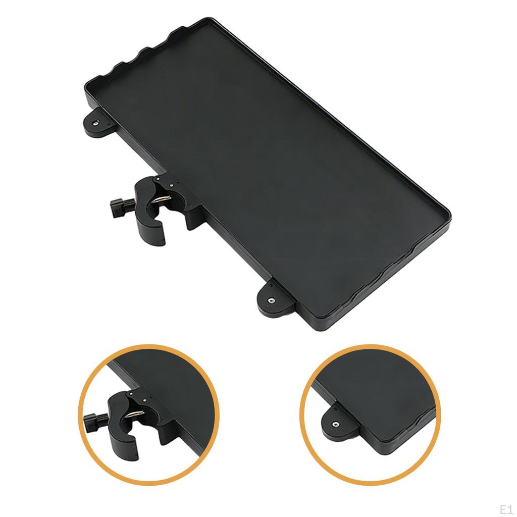 Stand Tray with Mounting Clamp, Universal Easy To Install Music Shelf Desk for Karaoke,