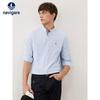 Navigare Men's Striped Oxford Long-Sleeve Warm Shirt