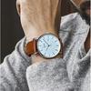 BUREI Wristwatch Leather Men Simple Business Waterproof Analog Mens Watch Stylish Popular Date Brand Gentlemen Thin M