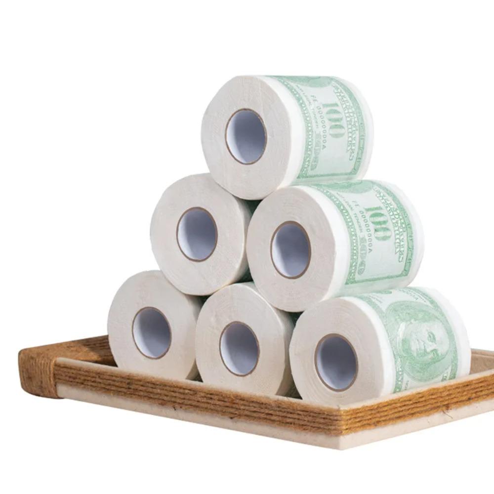 Neuheit Lustige Hundert-Dollar-Schein Toilettenpapier Rollenpapier Rolle $100 Neues Geschenk 2-lagiges Papierhandtücher Taschentücher Badezimmerzubehör