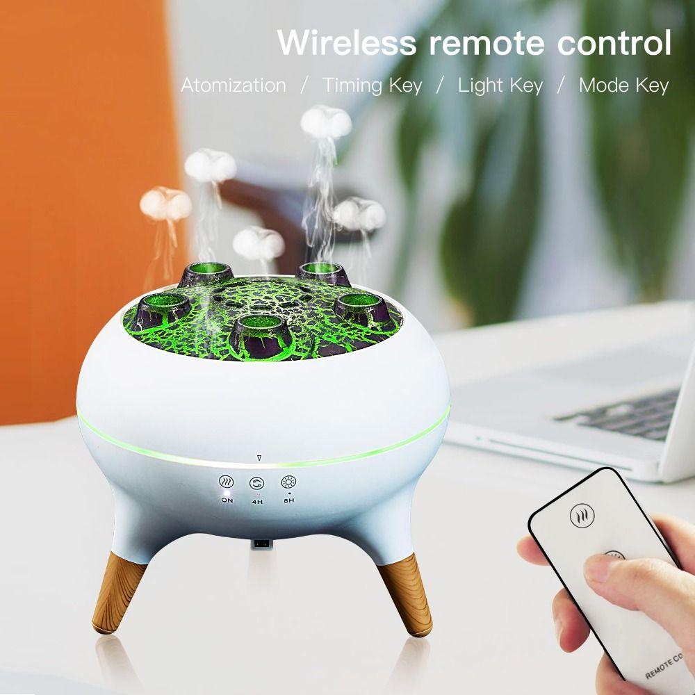 28dB Quiet Jellyfish Aroma Humidifier 7 Color Lights Cool Mist Humidifier  Home