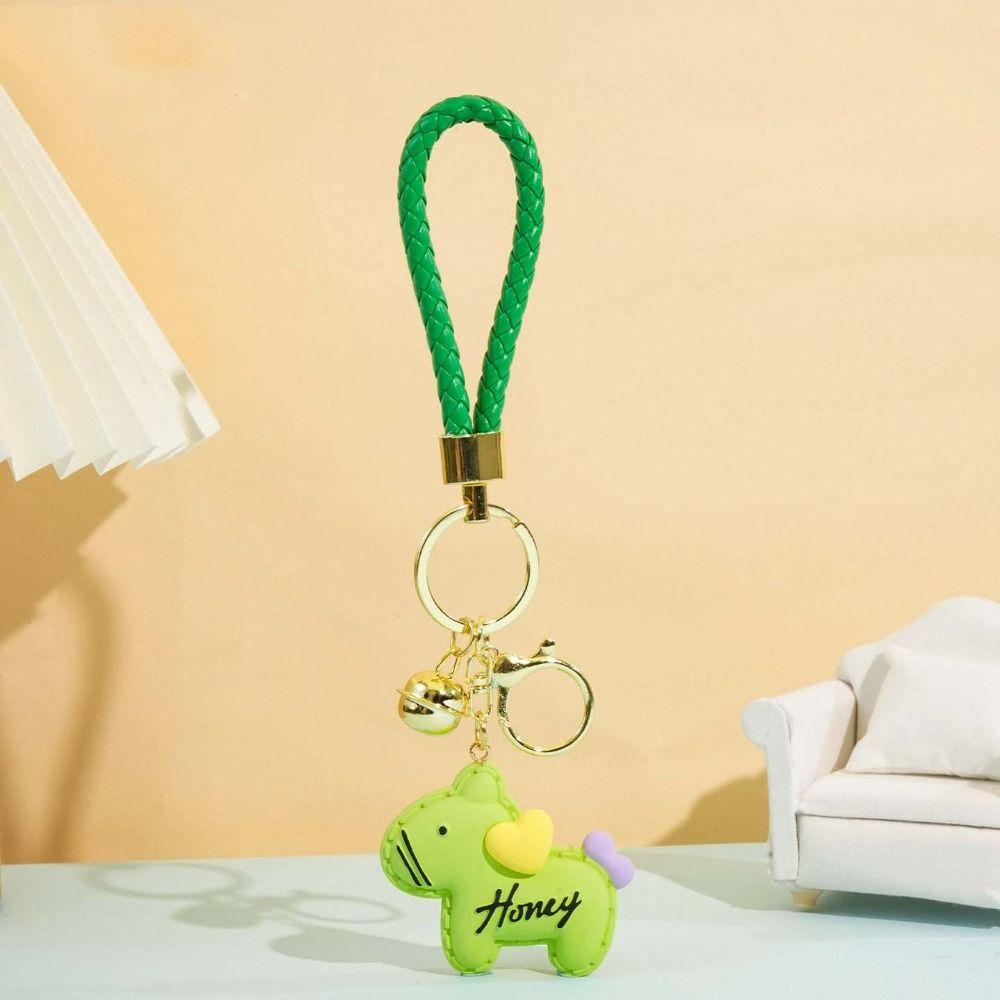 Small Bell Horse Pendant Heart New Year Keychain Fashion Bag Pendant Ornaments  Bag Decor