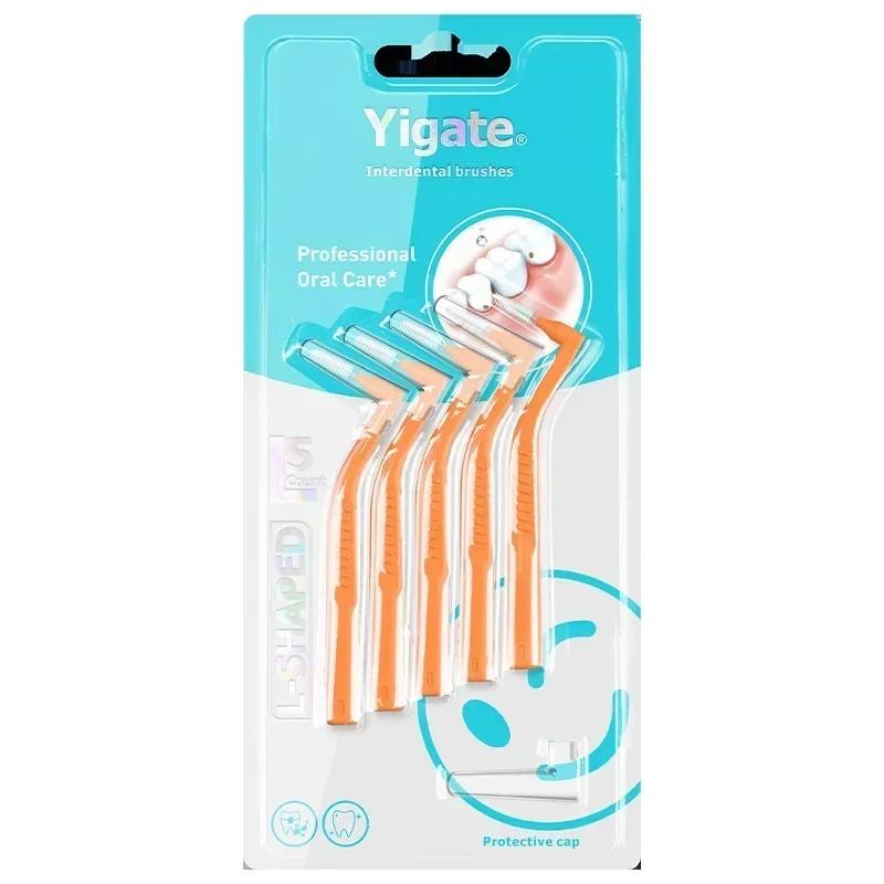 5pcs L-shaped Orthodontics Braces Interdental Brush Clean Between Teeth Mini Toothbrush Inter Dental Cleaning Travel Portable