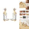 Fashionable Vintage Five Pointed Star Alloy Earrings For Modern Womens Style