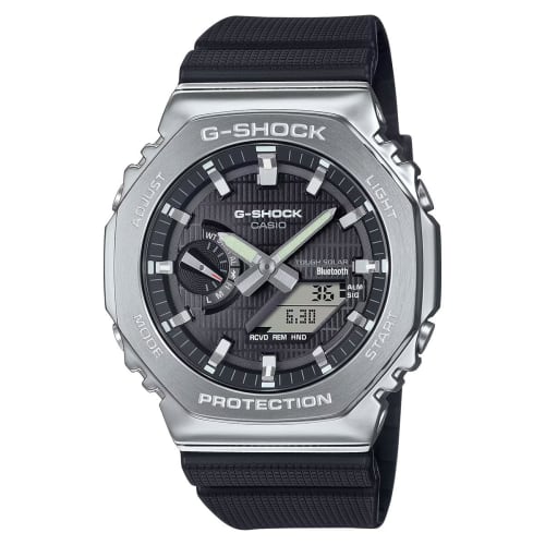 

G-Shock Casio G-Steel Solar-Powered Black Dial Black Resin Strap Watch - GBM2100-1A, Black, Classic