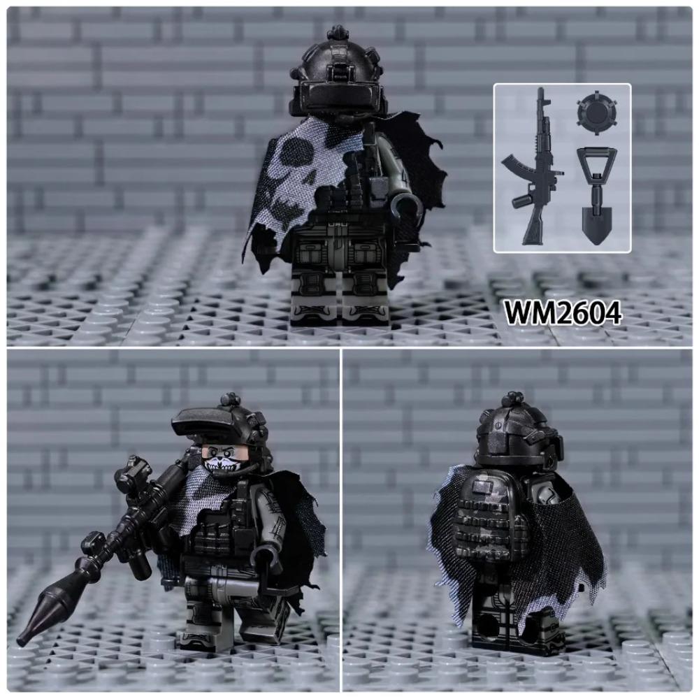 WM6147 WM6168 WM6169 Militaire Serie SWAT Special Forces Bouwsteen Commando Soldaat Stad Politie Pet Mini Actiefiguur Speelgoed