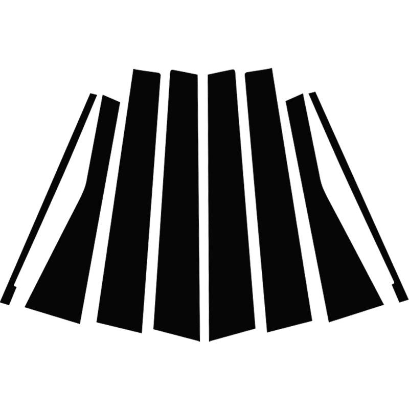 

8 шт. Накладки на стойки дверей автомобиля, наклейки для украшения окон, накладки, крышки для Kia Soul 2010 2011 2012 2013, черные автоаксессуары