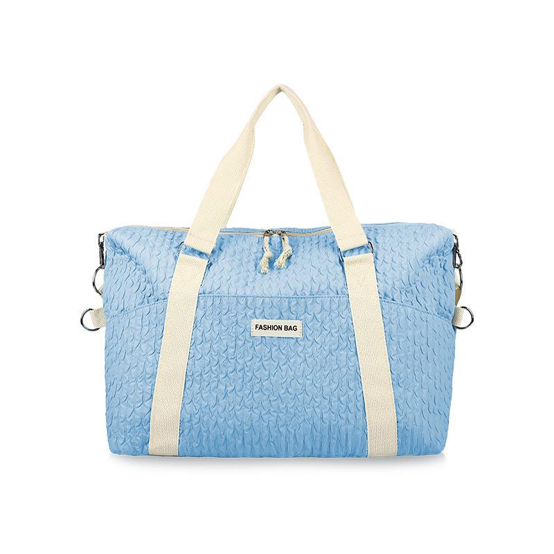 

Свежая и популярная спортивная фитнес-сумка с сухим и мокрым отделением для путешествий на короткие расстояния, контрастная сумка для ручной клади для крепления на ручку чемодана синий