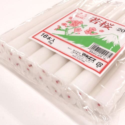 Maruesu Buddhist Altar Supplies Colored Candle, Red Core, Size 20