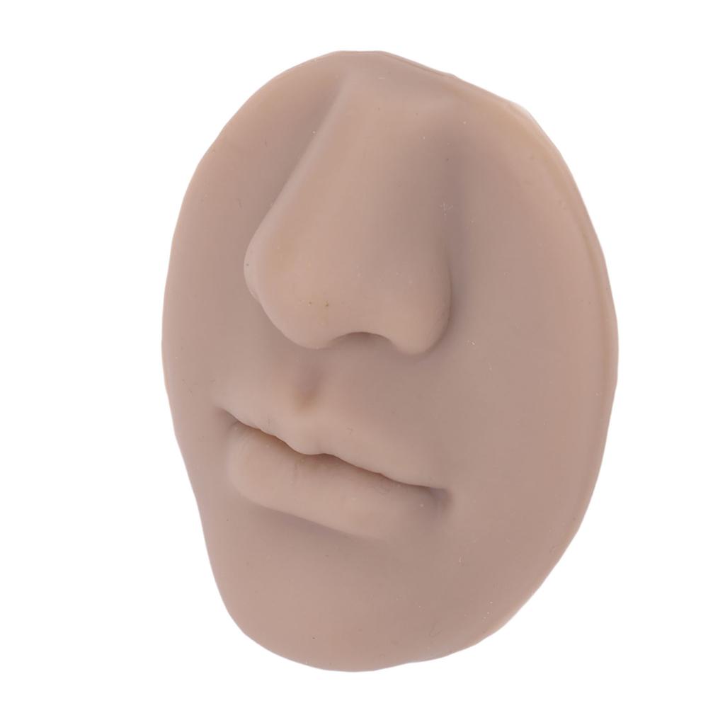 5D Silicone Nose Mouth Model Soft Simulating Lip Piercing Practice Model for Jewelry Display Teaching