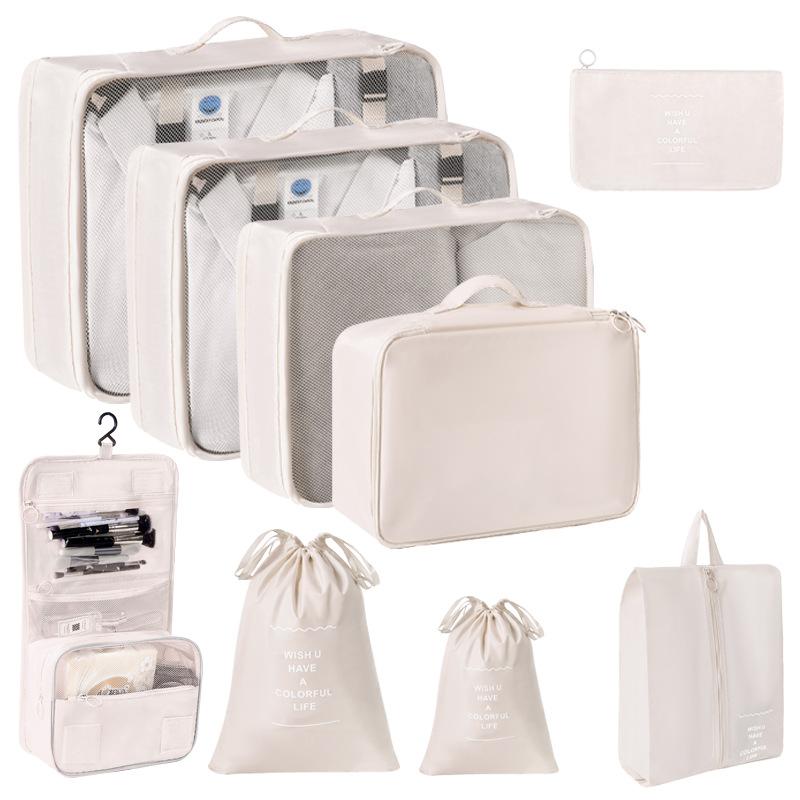 6/7/8/9/10 Pcs Set Travel Organizer Storage Bags Suitcase Packing Cubes Set Cases Portable Luggage Clothes Shoe Tidy Pouch Folding