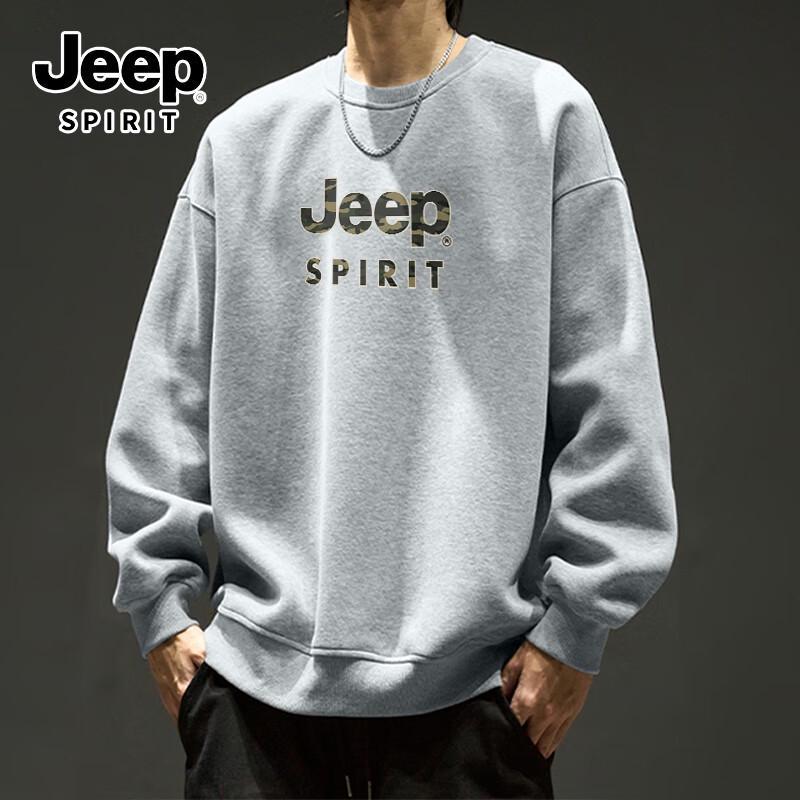 

JEEP SPIRIT Men s Camo Logo Round Neck Sweatshirt 3XL