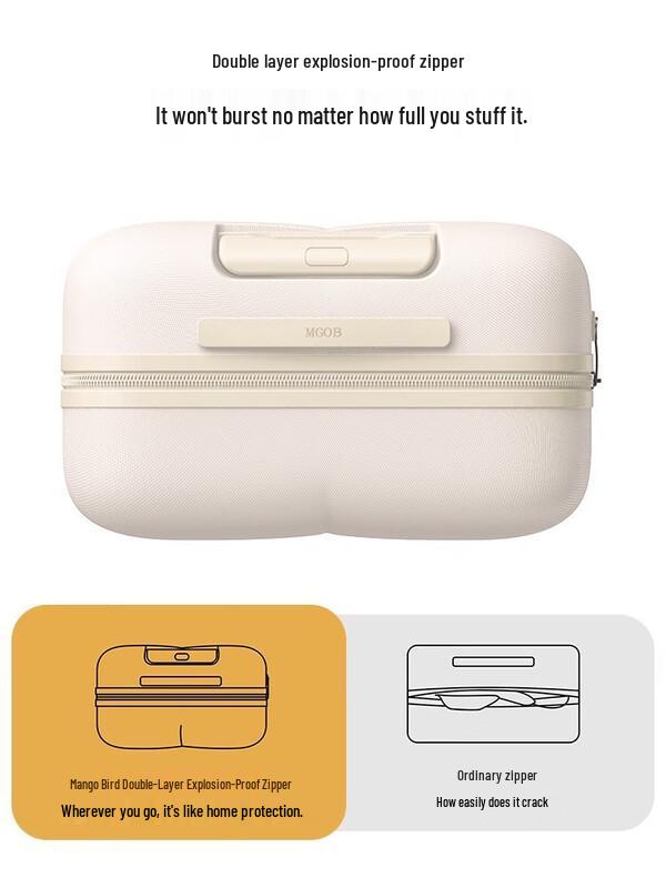 MGOB Durable PC Hardshell Checkered Spinner Luggage