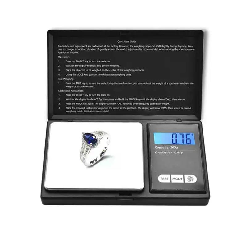 Digital Pocket Scales 0.01g High Precision Jewelry Mini Stainless Steel Electronic Scale Gold Gram Balance Weight Portable
