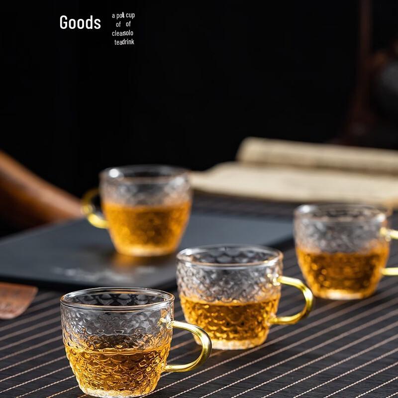 Handmade Glass Tea Cups with Handle