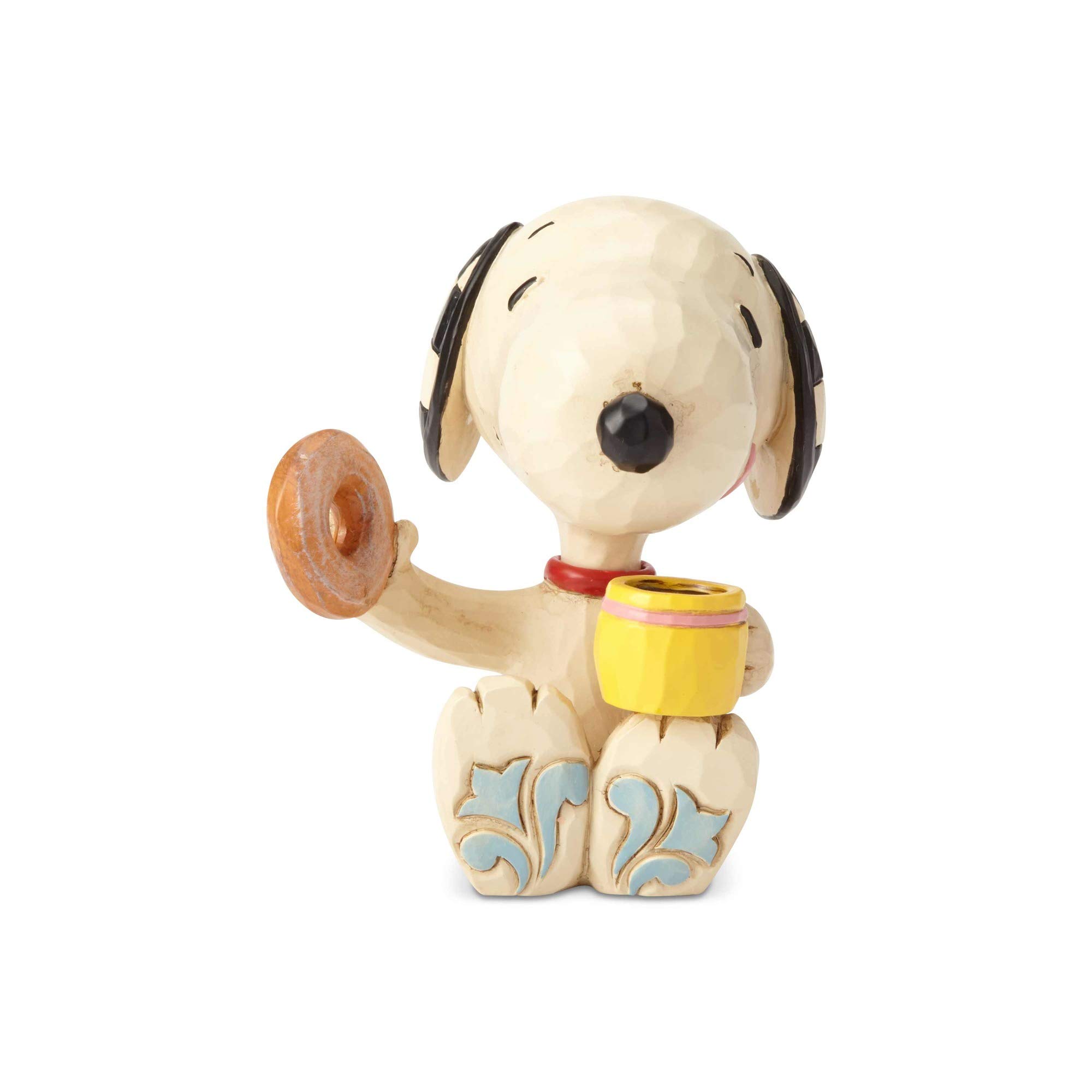 

Enesco Peanuts от Джима Шора Миниатюрная фигурка Снупи с пончиками и кофе, 3 дюйма, Многоцветная