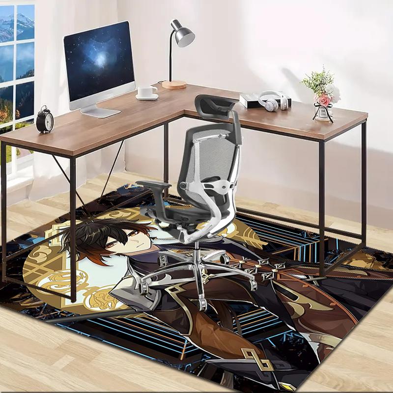 1pc Genshin Impact2 Design Area Rug - Non-Slip, Soft & Cozy Floor Mat for Living Room, Bedroom, Office - Indoor/Outdoor Decorative Carpet