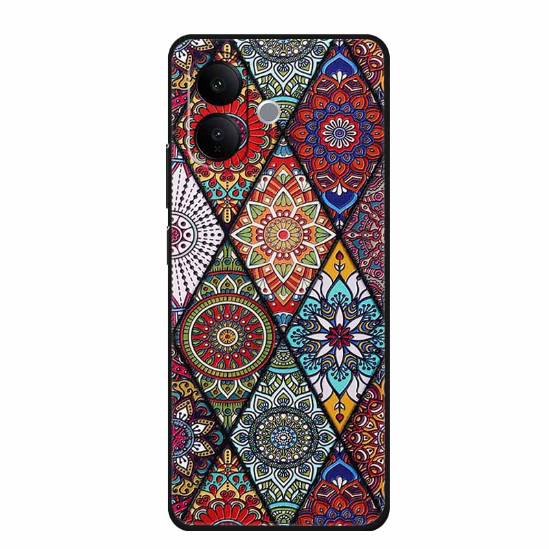 3D Embossed Case For Vivo V60 lite V2530 Phone Case Shockproof Silicone Soft Coque For Vivo V60 lite 2025 Back Cover Case Funda