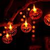 1.5m 10Led Halloween Light String Pumpkin Skull Eye Balls Ghost Festival Party Lantern Trick Or Treat Happy Halloween Day Decor