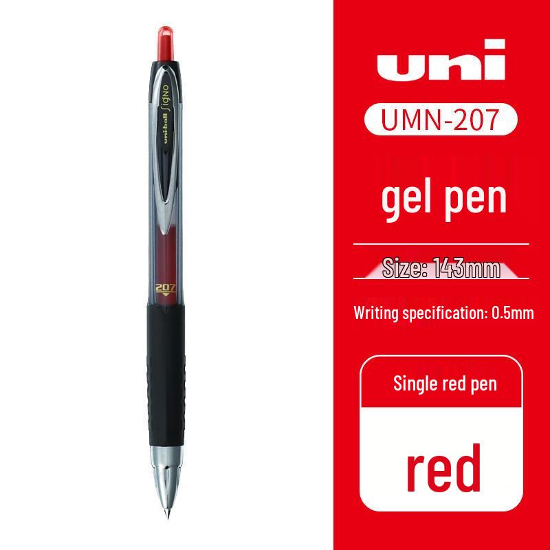 

Mitsubishi UMN-207 Black Gel Pen, 0.5mm Click-Type for Students & Offices 0.5mm красный