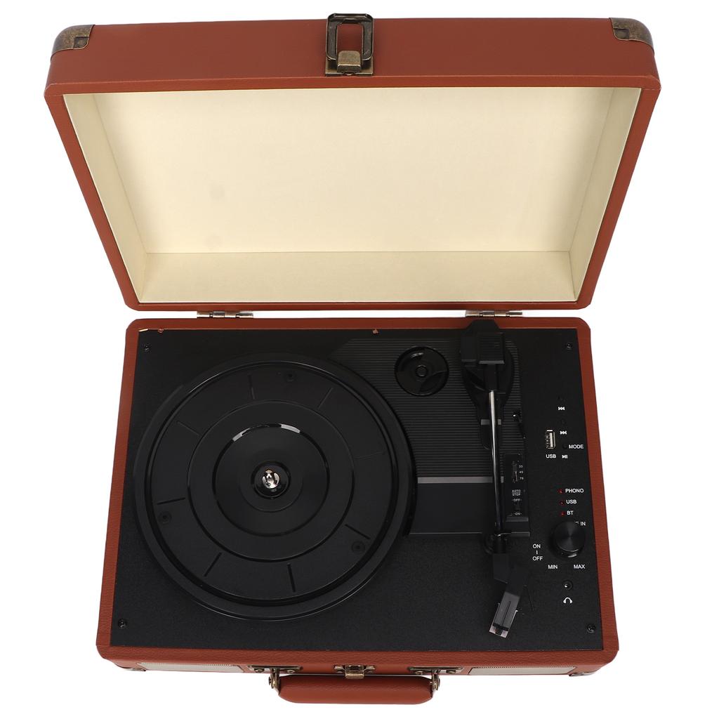 Vinyl Bluetooth Record Player 3 Speed Retro Portable Suitcase Record Player with Speakers Upgraded