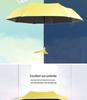 Cute Three-Fold Duck Head Umbrella: Cartoon Design, Wooden Handle, Solid Color for Rain or Shine.