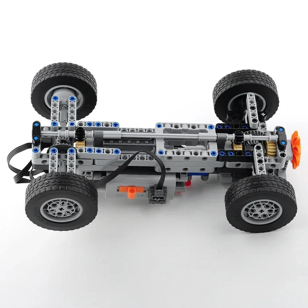 Remote Control Four-wheel Drive Vehicle Chassis Technical Building Blocks Power Function Motor Puzzle MOC Bricks Toy Accessories