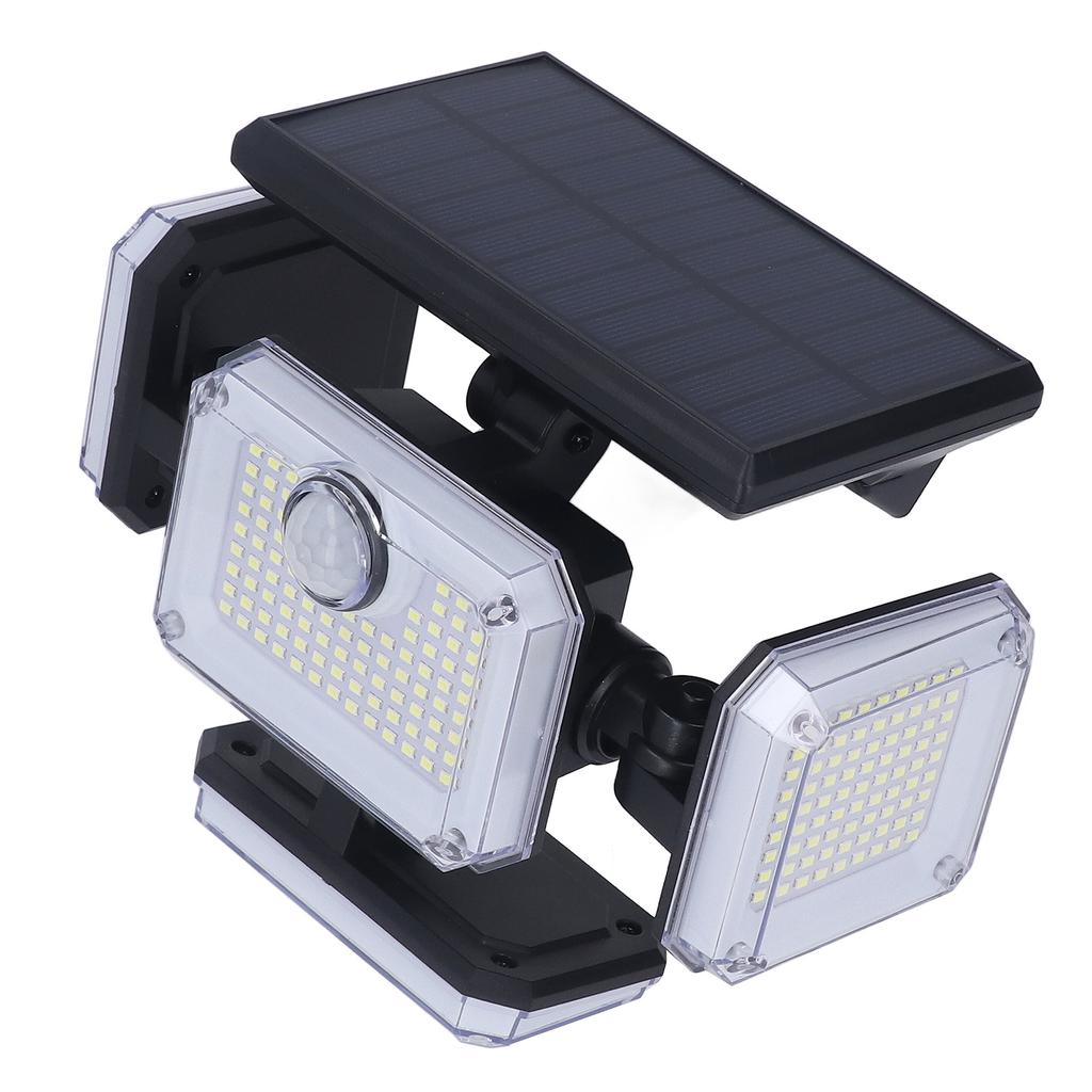 Solar Outdoor Street Light 4 Rotating Head Flexible Foldable IP64 Heat Resistant Home Solar Lamp
