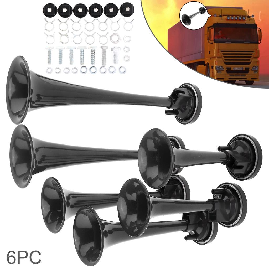 1pcs Chrome Air Horn Single Trumpet Compressor Super Loud Bus Car Truck Boat 12V