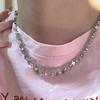 Fashionable Alloy Necklace Pentastar Charm Clavicle Chains Versatile Star Bead Choker Accessory Jewelry for Women