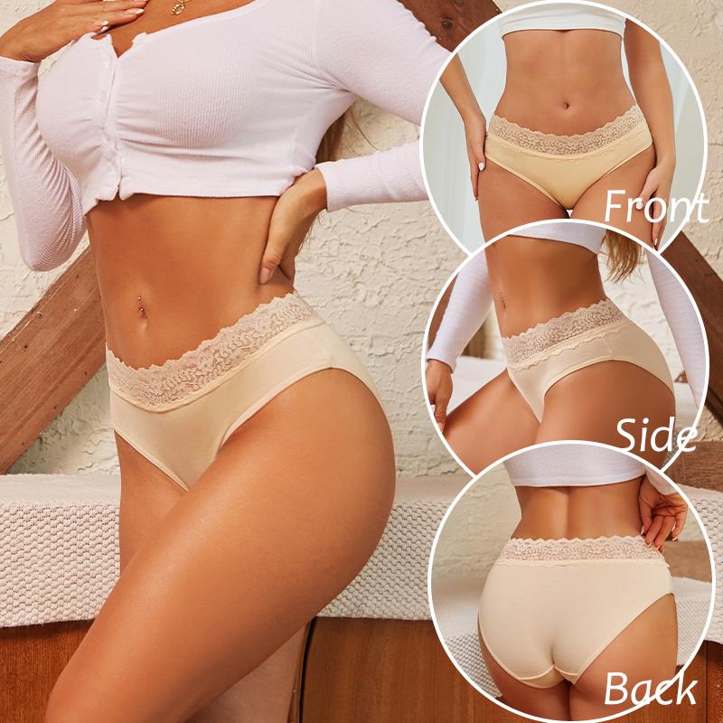 FINETOO 3 Stück Damen Nahtlose Baumwollslips Damen Übergröße Slips Einfarbig Atmungsaktive Unterwäsche Weiblich Niedrige Taille Weiche Dessous S-XXL