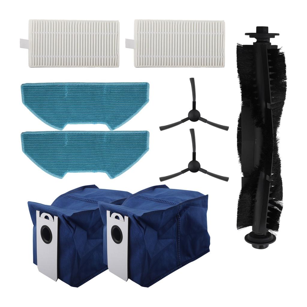 Main Brush Side Brushes and Filter Pack for bObsweep For Dustin Vacuum