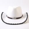 Popular European and American Classic Retro Western Cowboy Hats, Men's and Women's Fashion High-end Peach Heart Top Hats