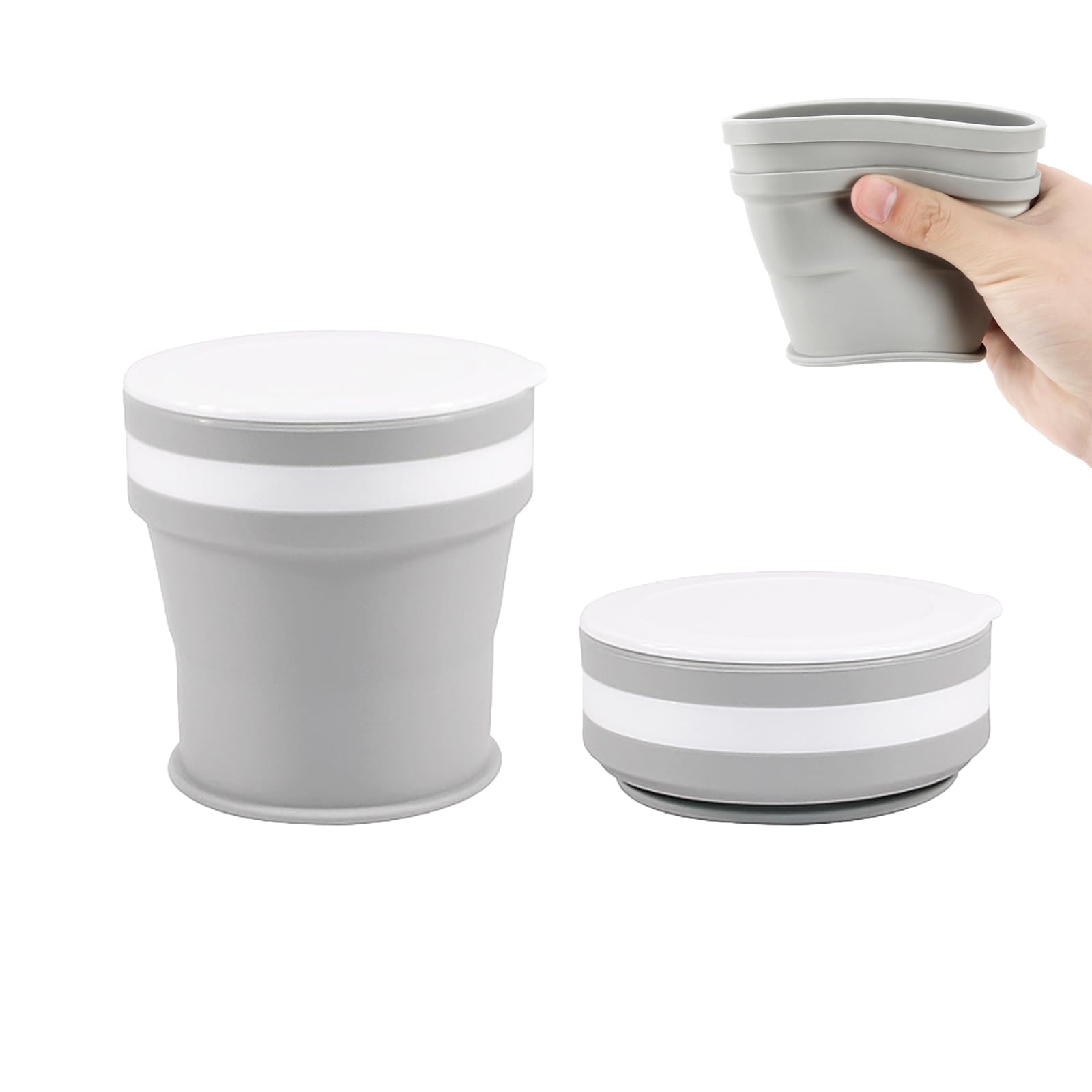 

Складная портативная чашка EsiFare с силиконовым чехлом на 350 мл, переносная кофейная чашка для подогрева на открытом воздухе, складная чашка, крышка, чашка, чашка, устойчивая, портативная,