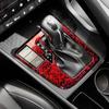 Carbon Fiber Style ABS Central Gear Shift Panel Cover Center Control Cover Trim Car Interior Parts Compatible with Hyundai Elantra N Line 2021-2025
