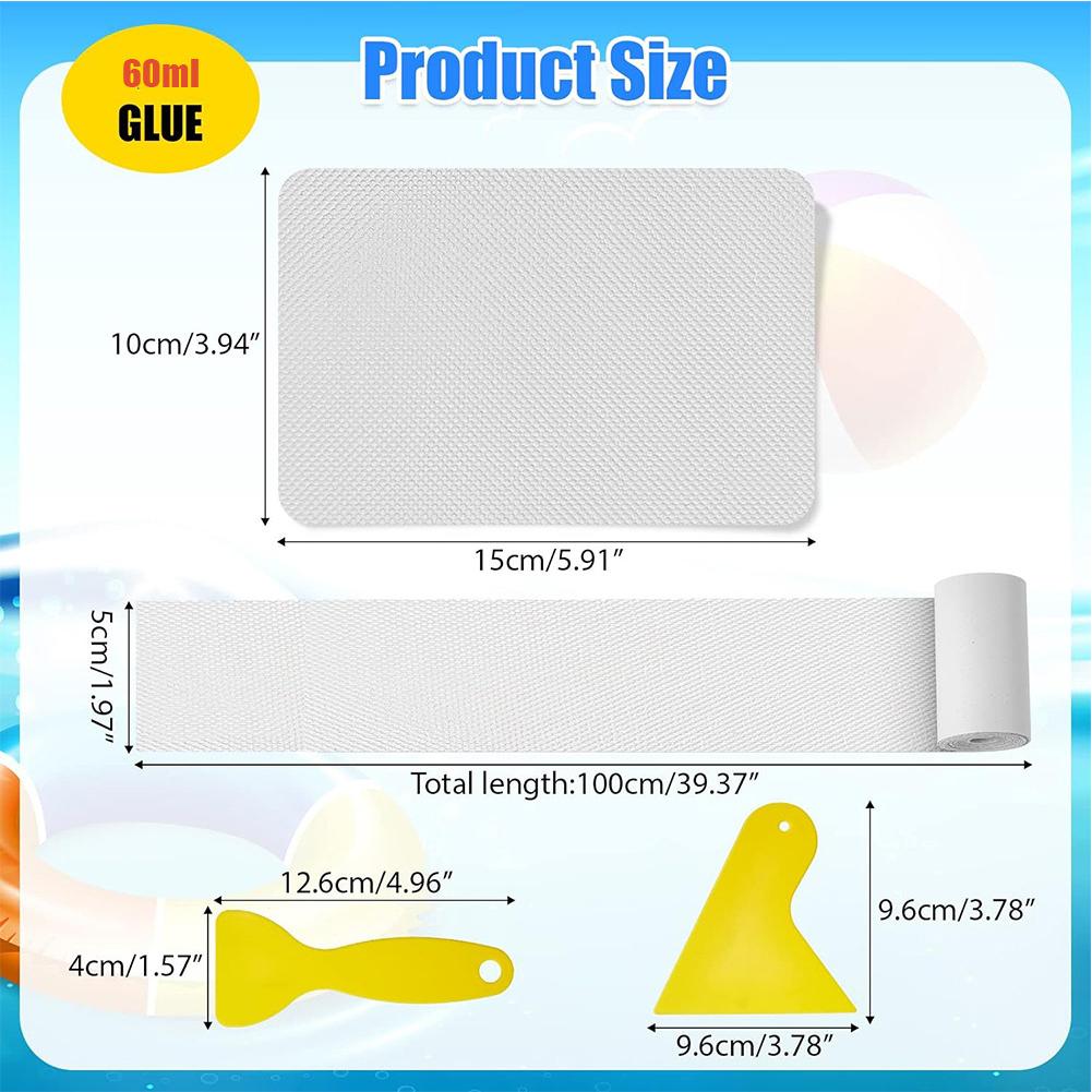 5Pcs/Set Inflatable Boats PVC Repair Patch with Glue Kayak Special Damaged Leaking Hole PVC Repair Patch Waterproof Patch Tool