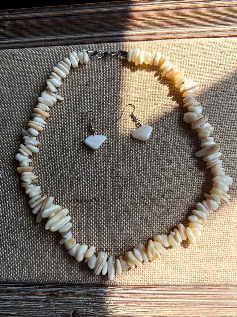 Literary Retro Vacation Style Colorful Personalized Earrings Natural Shell Necklace Jewelry