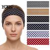 Sweat Absorbing Yoga Headband Retro Polka Dot Headbands for Women, Elastic Soft Hair Bands, Breathable Fitness Cute Stretchy Warp Accessories Workout