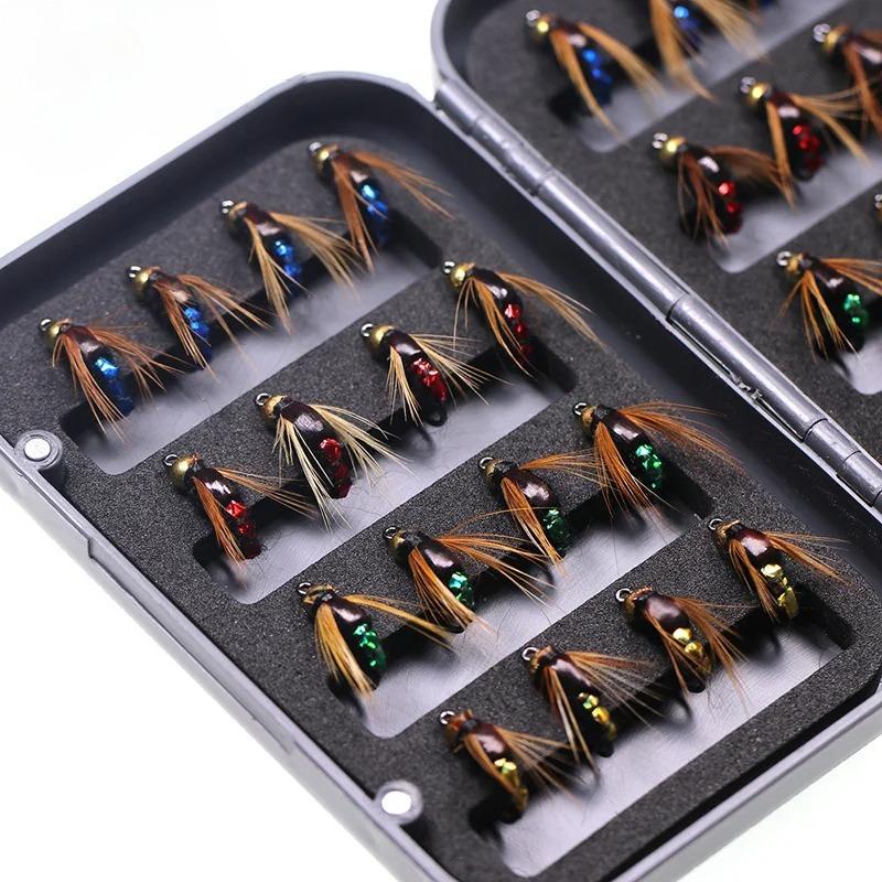 Fly Fishing Flies Kit Artificial Bait Nymph Scud Fly Bug Worm Trout Fishing Flies Insect Fishing Lure Pack of 4pcs /8pcs /32pcs